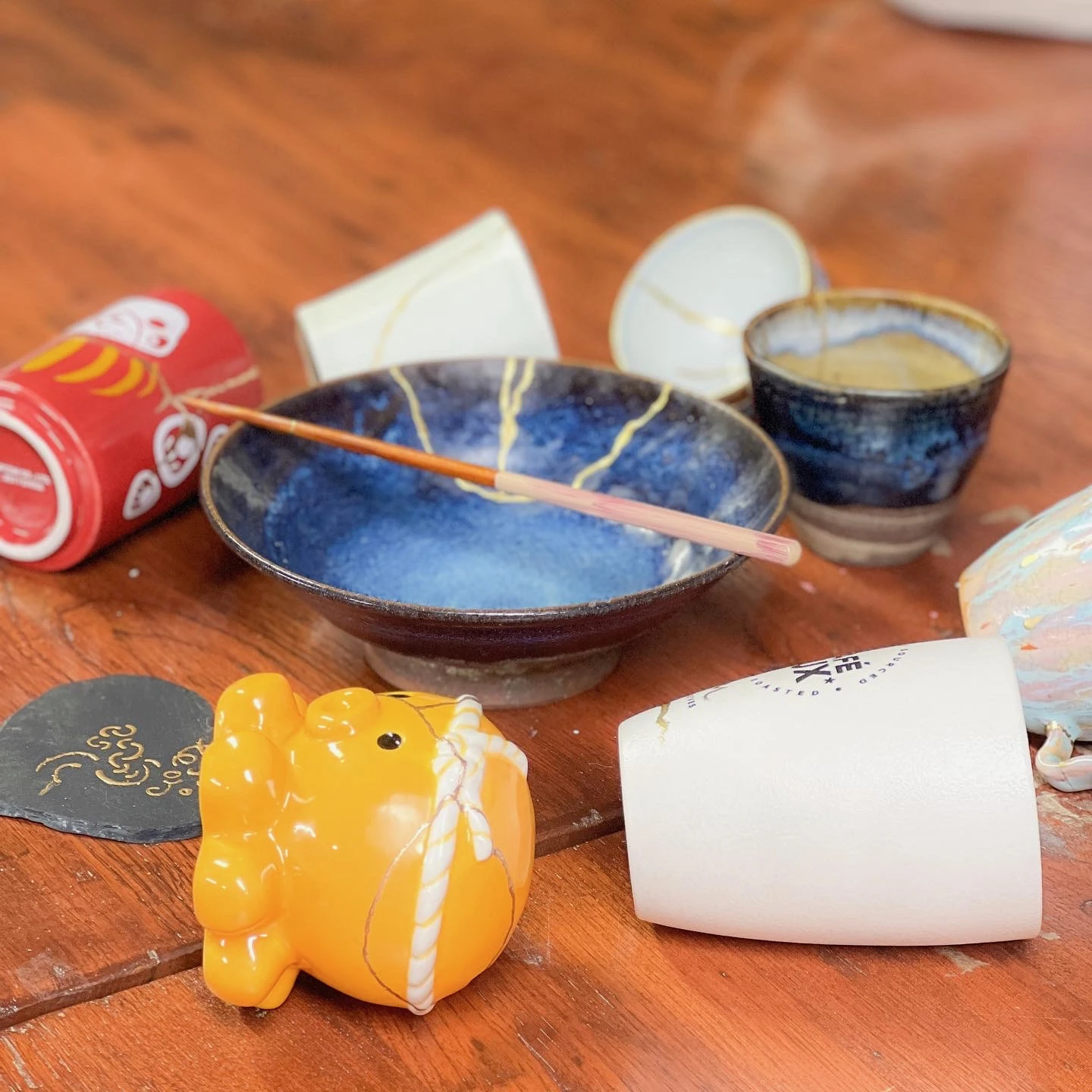 講座の作業台。